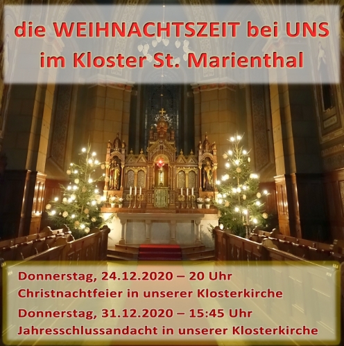 die Weihnachtszeit bei uns im Kloster St. Marienthal