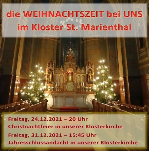 die Weihnachtszeit bei uns im Kloster St. Marienthal