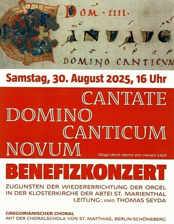Benefizkonzert mit der Choralschola von St. Matthias, Berlin-Schneberg, in unserer Klosterkirche
