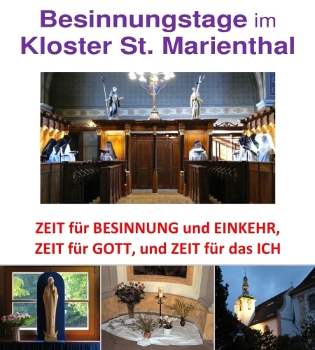 Besinnungstage im Dezember 2018 bei uns im Kloster St. Marienthal
