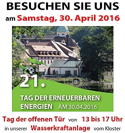 ''Tag der Erneuerbaren Energien'' im Kloster St. Marienthal