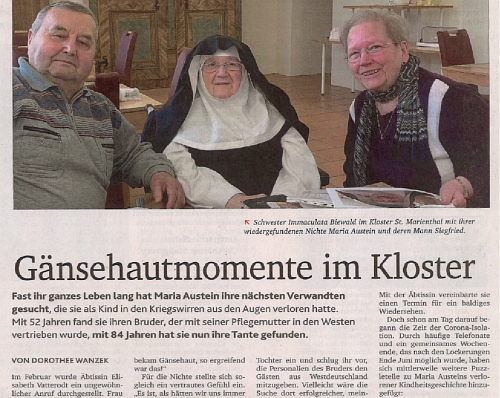 das neue Mitteilungsheft ''ora et labora - Sommer 2020'' vom Freundeskreis der Abtei St. Marienthal e.V. als kostenfreie PDF-Datei