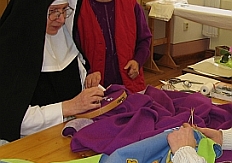 die Nähstube mit der Paramentenwerkstatt im Kloster St. Marienthal