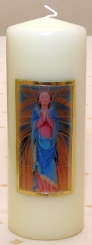 die Kerze ''Marienthaler Schutzpatronin'' aus unserem Kloster St. Marienthal