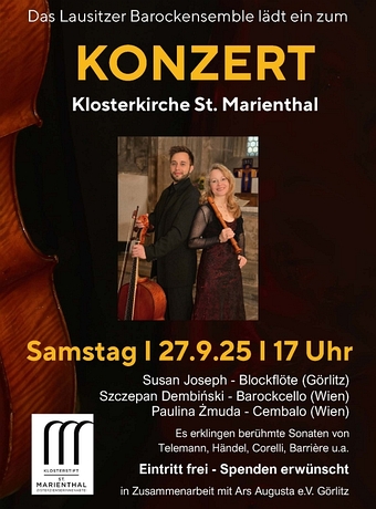 Klassik-Konzert im Kloster St. Marienthal, mit dem Akkordeon-Orchester Olbersdorf, am Sonntag, 12.02.2023, ab 15 Uhr, in unserer Klosterkirche