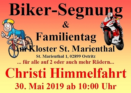 der Familientag mit Bikersegnung am 30. Mai 2019 bei uns im Kloster St. Marienthal